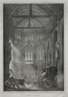 Church of St. Nicholas, Rouen, 1823. And Charles Louis Lesaint (French, 1795-aft 1843), Théodore