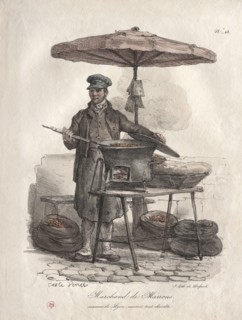 Chestnut Peddler. Carle Vernet (French, 1758-1836). Lithograph, hand colored