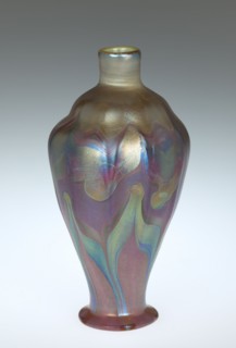 Vase, c. 1900. Louis Comfort Tiffany (American, 1848-1933). Favrile glass; overall: 15.9 cm (6 1/4