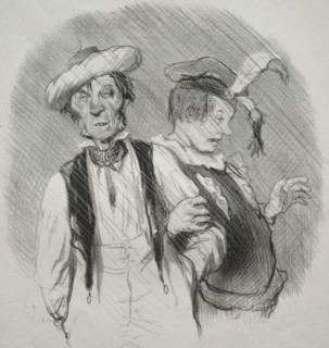 published in le Charivari (No. du 9 août 1844): The beautiful days of life, plate 18: Mardi gras,