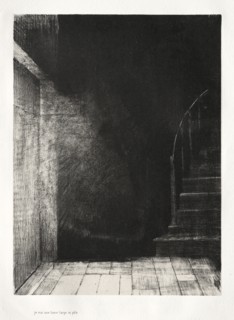 La Maison hantée:  I Saw a Large Pale Glimmer, 1896. Odilon Redon (French, 1840-1916). Lithograph