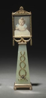 Framed Miniature: Portrait of Grand Duchess Olga, before 1896. Mikhail Evlampievich Perkhin