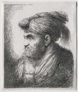 The Large Heads of Men in Oriental Headdress:  A Man Nearly in Profile and Turned to Left. Giovanni