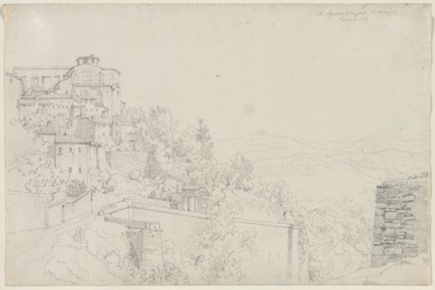 Saint Agostino from Bulagajo, Perugia (San Agostino dalla parte del Bulagajo, Perugia), 1829.