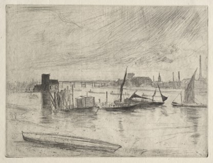 Early Morning Battersea, 1861. James McNeill Whistler (American, 1834-1903). Etching; sheet: 17.8 x