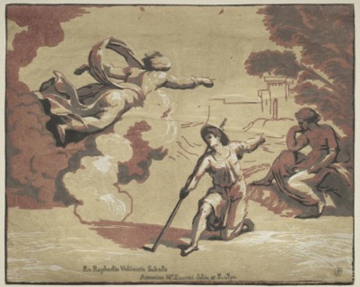 God Appearing to Isaac, 1723. Antonio Maria I Zanetti (Italian, 1680-1757). Chiaroscuro woodcut