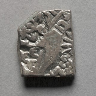 Punch-Marked Coin, 400-300 BC. India, Rajasthan, Maurya Period (322-185 BC). Silver; overall: 1.4 x