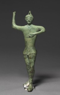 Statuette of a Warrior, 500-450 BC. Italy, Rimini, Etruscan, 5th century. Bronze; overall: 28 cm