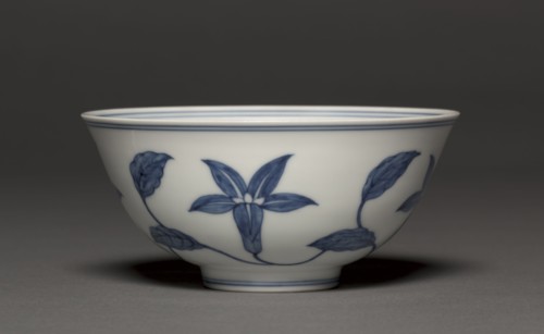 Bowl with Lily Scrolls, 1465-1487. China, Jiangxi province, Jingdezhen, Ming dynasty (1368-1644),