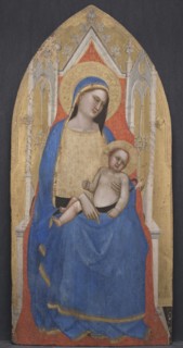 Madonna and Child Enthroned, c. 1350. Master of San Lucchese (Italian, c. 1335-1380). Tempera and