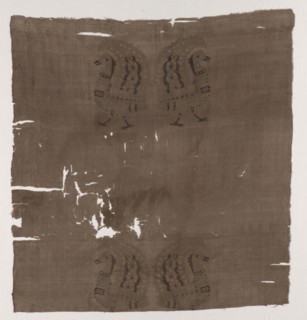 Fragment, mid 900s - mid 1000s. Iran, Buyid Period, mid 10th - mid 11th century. Lampas weave,