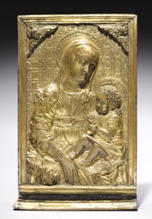 Pax with the Madonna and Child, 1400s. Follower of Antonio Rossellino (Italian, 1427-1479 ). Gilt