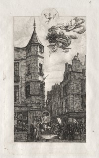 Etchings of Paris:  Tourelle, rue de l'Ecole de Médicine, 1861. Charles Meryon (French, 1821-1868).