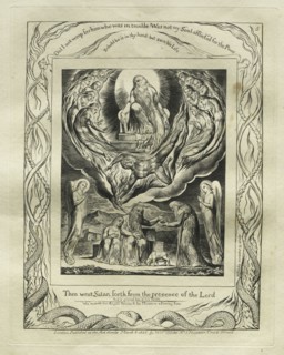The Book of Job: Pl. 5, Then went Satan forth from the presence of the Lord, 1825. William Blake