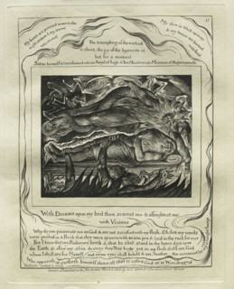 The Book of Job:  Pl. 11, With Dreams upon my bed thou scarest me and affrightest me / with