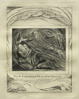 The Book of Job:  Pl. 13, Then the Lord answered Job out of the Whirlwind, 1825. William Blake