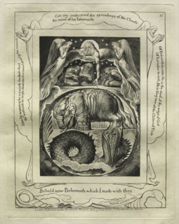 The Book of Job:  Pl. 15, Behold now Behemoth which I made with thee, 1825. William Blake (British,
