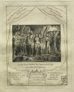 The Book of Job:  Pl. 21, So the Lord blessed the latter end of Job / more than the beginning, 1825