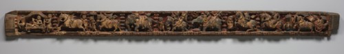 Narrative Frieze:  Procession with Dignitary in a Palanquin Architrave from a Jain Temple,