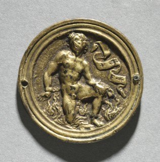 Allegory, possibly early 1500s. Possibly Northern Italy, 16th century. Gilt bronze; diameter: 3.6