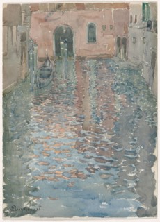 Venetian Canals, c. 1898. Maurice Prendergast (American, 1858-1924). Watercolor; sheet: 35.2 x 25.2