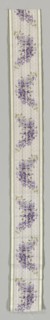 Ribbon, 1800s. France, 19th century. Silk; overall: 129.5 x 14 cm (51 x 5 1/2 in.)