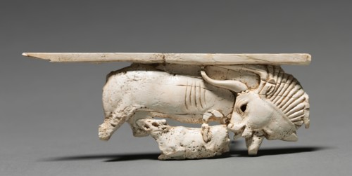 Decorative Plaque: Cow Nursing Its Calf, 900-800 BC. Phoenician, Iraq, Nimrud, 9th-8th Century BC.
