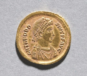Solidus of Theodosius I the Great , 383-388. Byzantium, Constantinople, Byzantine period, 4th
