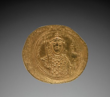 Nomisma with Constantine IX Monomachus (reverse), 1042-1055. Byzantium, 11th century. Gold;