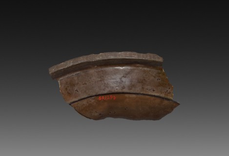 Fragment of a Lacquer Tray, 9-24. China, excavated at Lolang, Xin dynasty (9-23). Lacquer; overall: