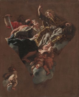 Sketch for "The Four Prophets of Israel" (for Il Gesù, Rome), c. 1675-1677. Giovanni Battista