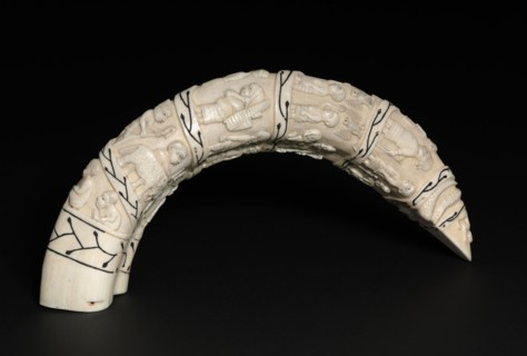 Carved Tooth, late 1800s. Central Africa, Democratic Republic of the Congo, late 19th century.