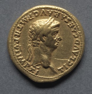 Aureus (obverse), 47-48. England, Roman, Claudius I, 41-54 A.D.. Gold; diameter: 2 cm (13/16 in.)