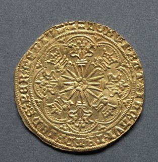 Ryal (reverse), 1464/5-1470. England, Edward IV (first reign 1461-1470, second reign 1471-1483).