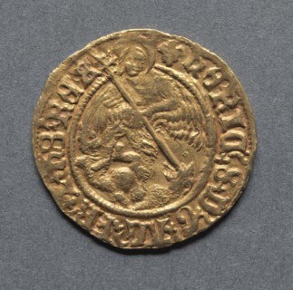 Half Angel (obverse), 1526-1544. England, Henry VIII, 1509-1547. Gold