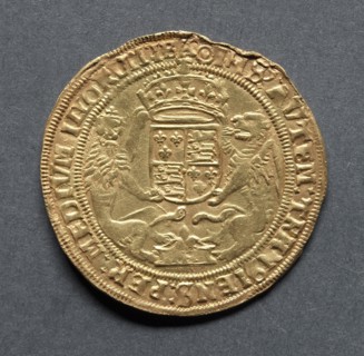 Half Sovereign (reverse), 1544-1547. England, Henry VIII, 1509-1547. Gold