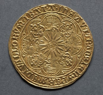 Ryal (reverse), 1583-1584/85. England, Elizabeth I, 1558-1603. Gold