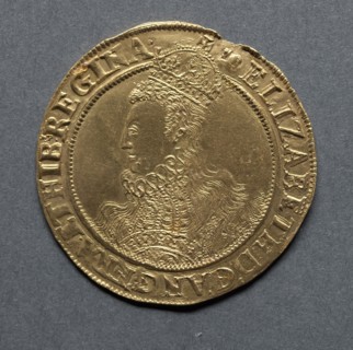 Pound (obverse), 1595-1598. England, Elizabeth I, 1558-1603. Gold