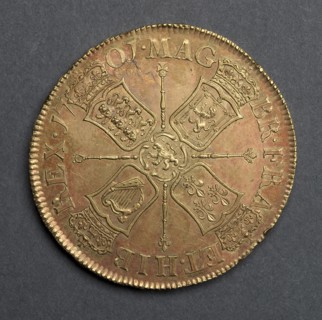 Five Guineas (reverse), 1701. England, William III, 1694-1702. Gold