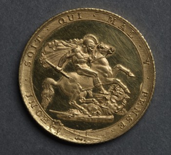 Sovereign (reverse), 1817. England, George III, 1760-1820. Gold