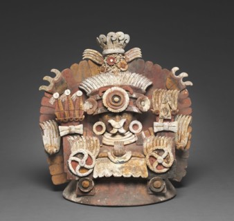 Incense-burner Cover, c. 500. Guatemala, Escuintla Region, early 6th Century. Earthenware with slip