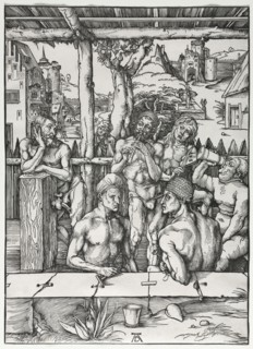 The Men's Bath House, c. 1496-1497. Albrecht Dürer (German, 1471-1528). Woodcut