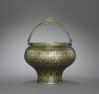 Bath Pail (satl), c. 1580-1610. Iran, Isfahan, Safavid period, late 16th-early 17th century. Cast