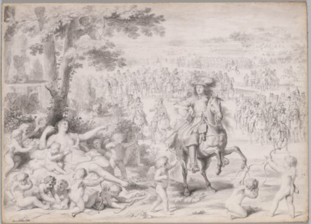Louis XIV Captured by Venus, early 1670s. Studio of Charles Le Brun (French, 1619-1690), Adam Frans
