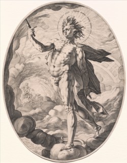 Apollo, 1588. Hendrick Goltzius (Dutch, 1558–1617). Engraving; sheet: 35.3 x 27.1 cm (13 7/8 x 10