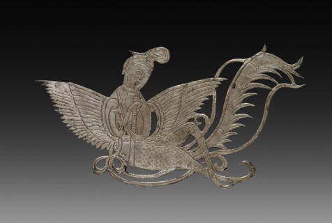 Inlay for a Mirror or Box: Lady and Flute, c. 900-1000. China, Tang dynasty (618-907) - Song