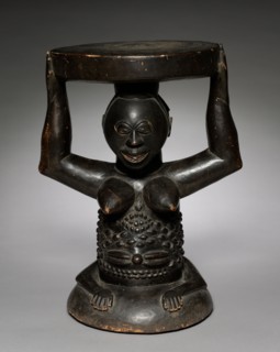 Caryatid Stool, c. 1900. Central Africa, Democratic Republic of the Congo,Luba, early 20th century.