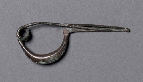 Boat-Shaped Fibula, c. 700 BC. Italy, Etruscan, late 8th Century BC. Bronze; overall: 6.8 cm (2