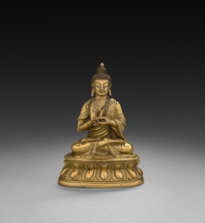 Seated Buddha, 1500s. China, Ming dynasty (1368-1644). Gilt bronze; overall: 9.9 cm (3 7/8 in.).