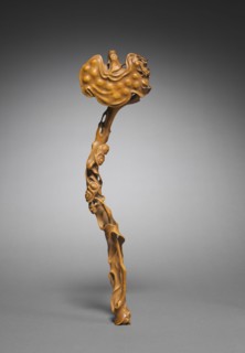 Scepter in the Shape of a Ruyi Fungus, 1700s. China, Qing dynasty (1644-1911). Carved boxwood;